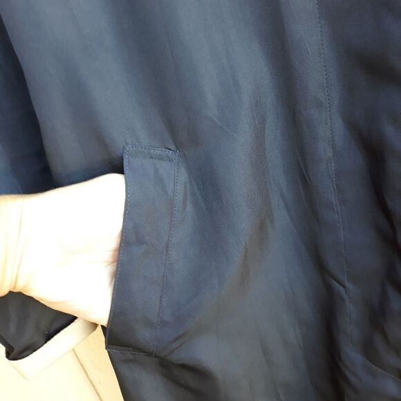 Vtg Trench Rain Coat Long Belted Sailor Back Color Blocked Black Cream Sz 6T - Picture 12 of 13